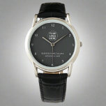 Modern Logotyp för företag med svartvitt Armbandsur<br><div class="desc">Gör ett djärvt påstående med vårt moderna Black & White Branded Corporate Logotyp Watch. Den här eleganta tidsramen kombinerar en svart och vit contemporary med företagets logotyp och ger ett förfinat utseende och professionell. Perfekt för företagsgåvor, företagsevenemang eller medarbetarigenkänning. Den blandar stil och funktionalitet sömlöst och ser till att ditt...</div>
