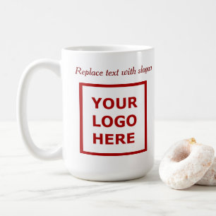 Modern logotyp för företagswebbplats slogan kaffemugg