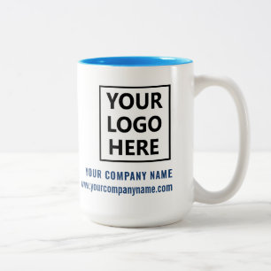 Modern logotyp för företagswebbplats slogan Två-Tonad mugg