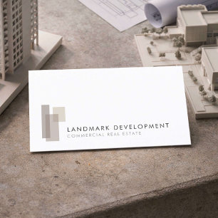 Modern logotyp för kommersiella utvecklare visitkort