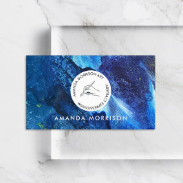 Modern Logotyp för konstnärlig cirkel i cirkel Visitkort