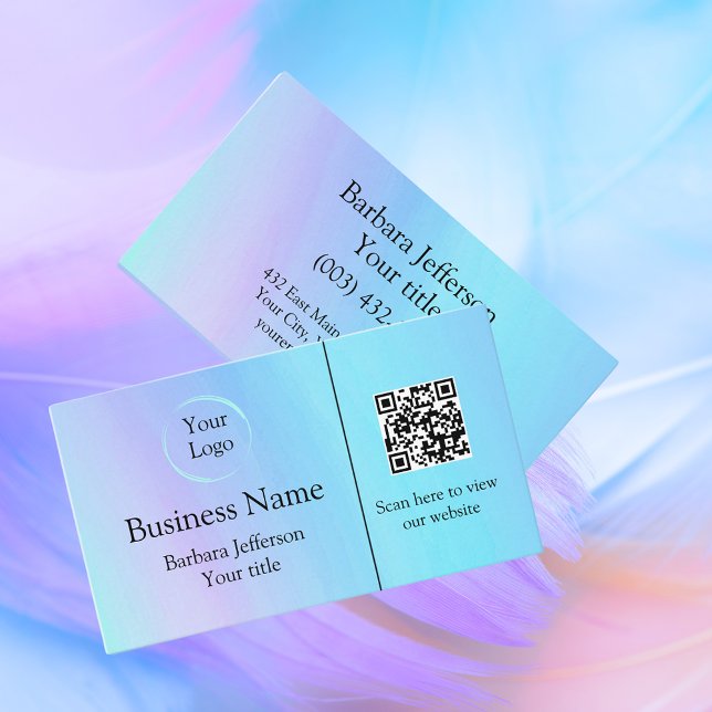 Modern Logotyp för Professionell och QR-kod Visitkort (Skapare uppladdad)