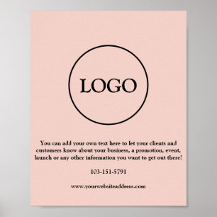Modern Logotyp för Rosa Text Marknadsföring - För Poster