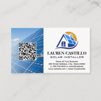 Modern Logotyp för solpanelens hemsida | QR-Affärs Visitkort