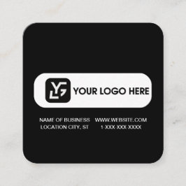 Modern Logotyp för svart och vit Anpassningsbar Fyrkantigt Visitkort
