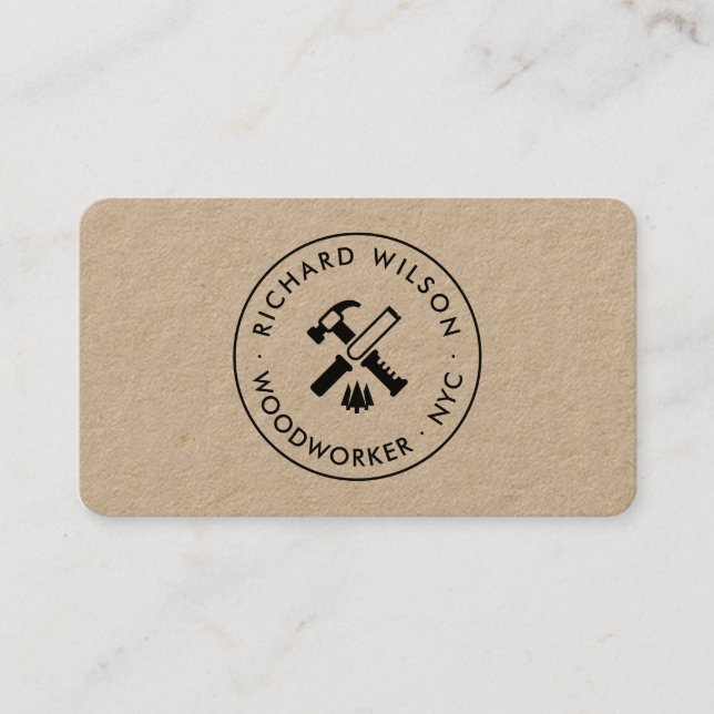 Modern logotyp för svart professionell visitkort (Framsida)