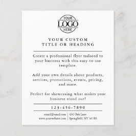 Modern Logotyp för svartvita företag - marknadsför Flygblad