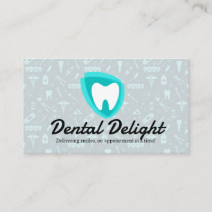 Modern Logotyp för tandläkare Dental Mönster Visitkort