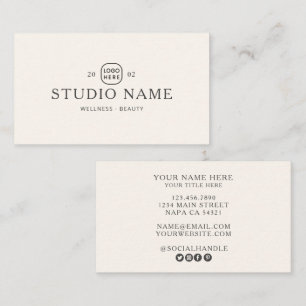 Modern Logotyp för Wellness Skönhetsstudio Visitkort