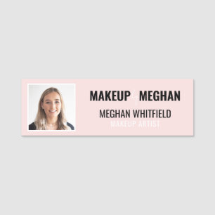 Modern logotyp foto Makeup Namn Rosa Namnbricka