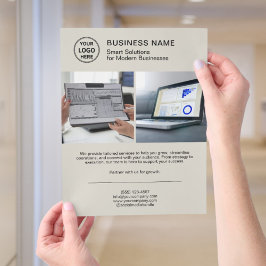 Modern Logotyp Foto Professionell Företagsflyer Reklamblad