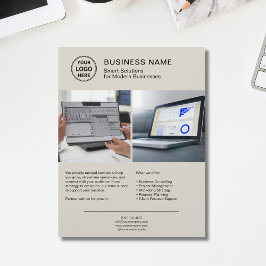 Modern logotyp Foto Professionella tjänster Företa Reklamblad