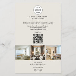 Modern Logotyp Foto QR Professionell Affär Flygblad