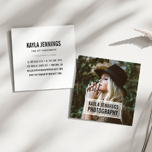 Modern Logotyp Fotograf Fyrkantigt Visitkort