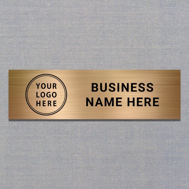 Modern Logotyp Guld Company Namnbricka (Skapare uppladdad)