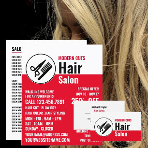 Modern Logotyp, Hair Stylist, Hair Salon Visitkort