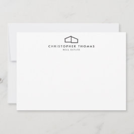 Modern Logotyp hemma i svart, platt anteckningskor Anteckningskort