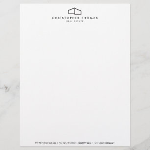 Modern Logotyp hemma i Svarta Gods, Realtor Brevhuvud