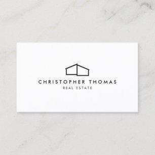 Modern Logotyp hemma i Svarta Gods, Realtor Visitkort