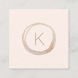 Modern Logotyp i det Rosan Guld Glitter Fyrkantigt Visitkort