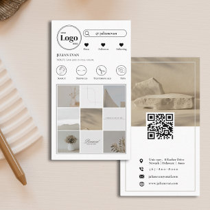 Modern Logotyp Instagram Photo Collage Visitkort