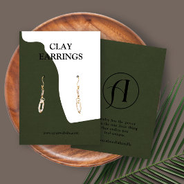 Modern Logotyp Juelry Earring Visning Card Visitkort