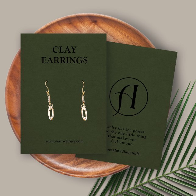 Modern Logotyp Juelry Earring Visning Card Visitkort (Skapare uppladdad)