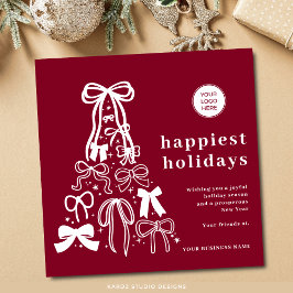 Modern Logotyp Julgran Business Helgdag Card Julkort