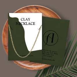 Modern Logotyp Juvelry Necklace Visning Card Visitkort