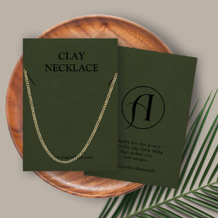 Modern Logotyp Juvelry Necklace Visning Card Visitkort