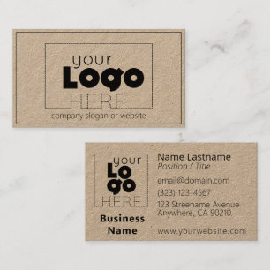 Modern Logotyp Kraft-Affärskort med minimal Anpas Visitkort