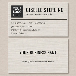 Modern Logotyp Linne Professionell Visitkort