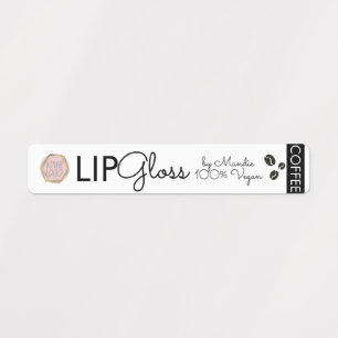 Modern Logotyp Lip Gloss Branding Packaging Coffee Klistermärke