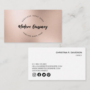 Modern Logotyp-mall Ro Guld Anpassningsbar Visitkort