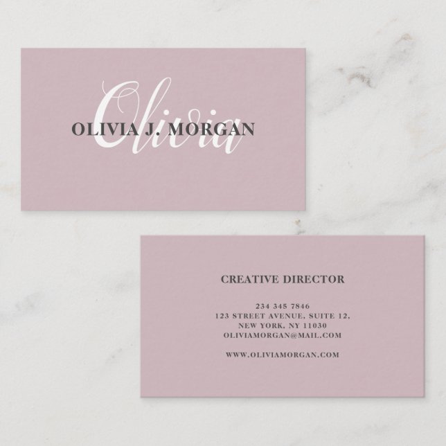 Modern logotyp med minimalistisk professionell nam visitkort (Fram/baksida)