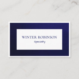 Modern logotyp minimalistisk midnattblåvit visitkort