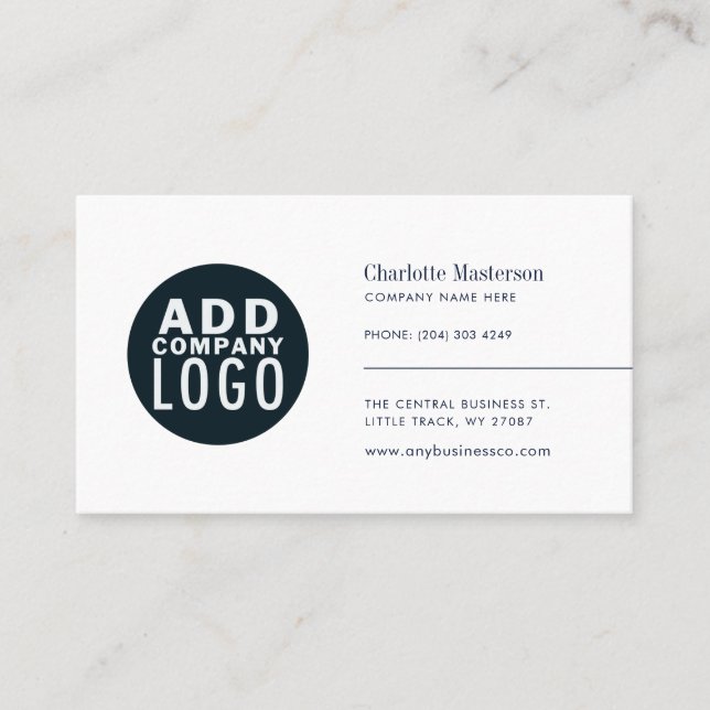 Modern Logotyp Minimalistisk Visitkort (Framsida)