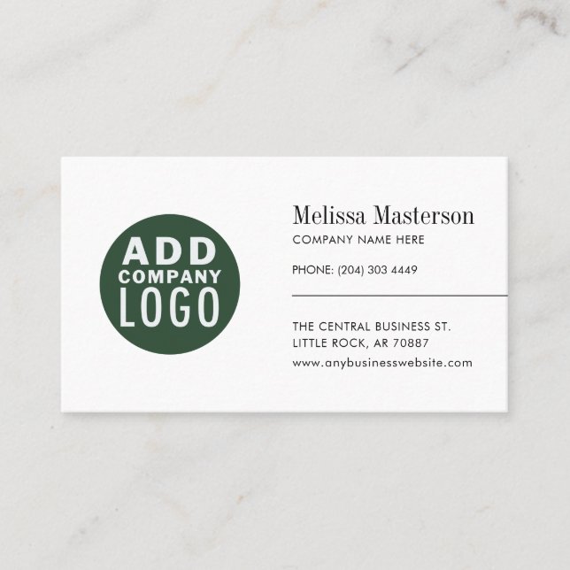 Modern logotyp minimalistiska anställda anpassad visitkort (Framsida)
