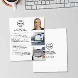 Modern Logotyp - minimalistiskt Vita konsultföreta Flygblad