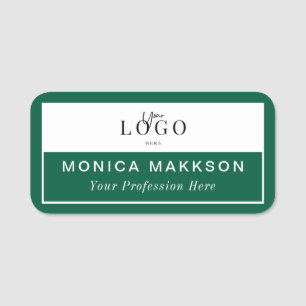 Modern logotyp, namn och titelklass namn bricka namnbricka