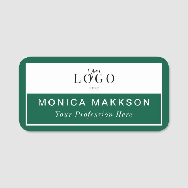 Modern logotyp, namn och titelklass namn bricka namnbricka (Framsida)