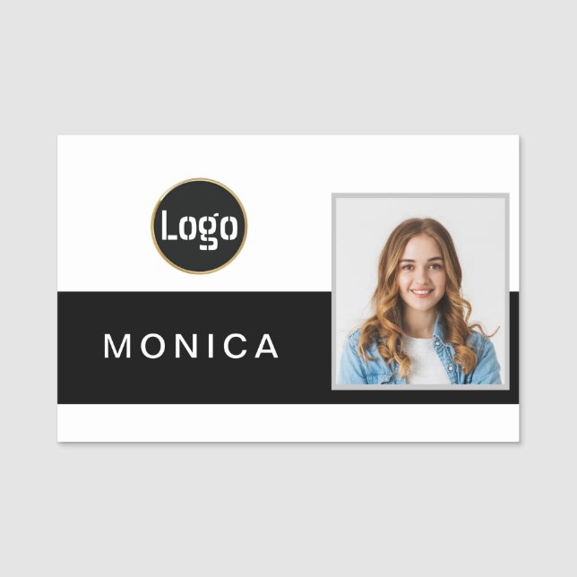 Modern logotyp, namn och titelklass namn bricka namnbricka (Framsida)