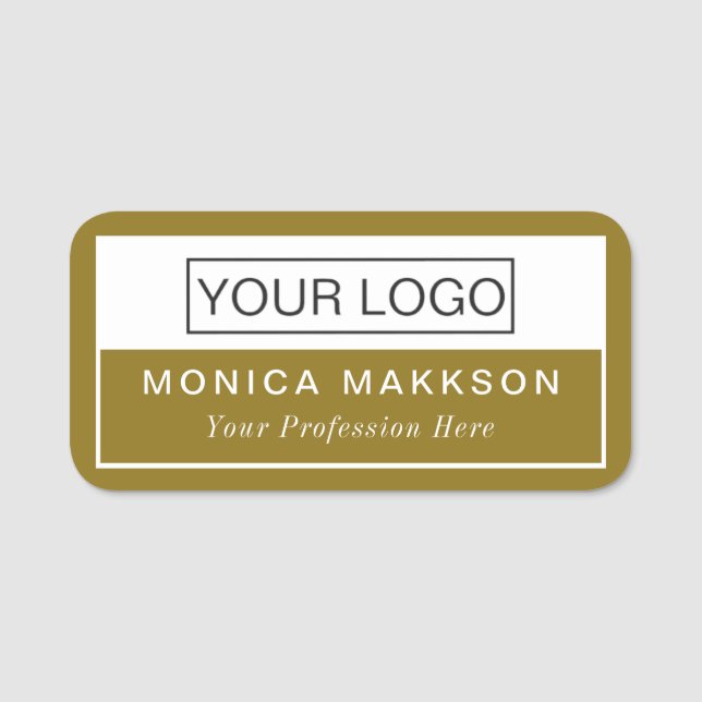 Modern logotyp, namn och titelklass namn bricka namnbricka (Framsida)