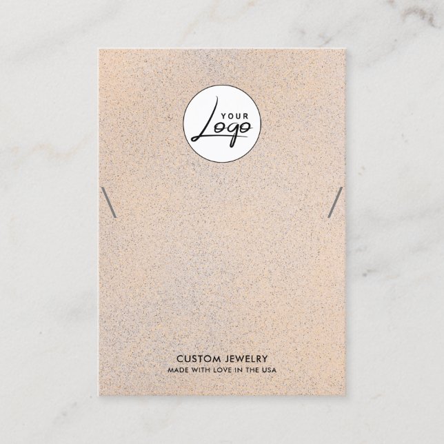 Modern Logotyp Necklace Bracelet Visning Card Visitkort (Framsida)