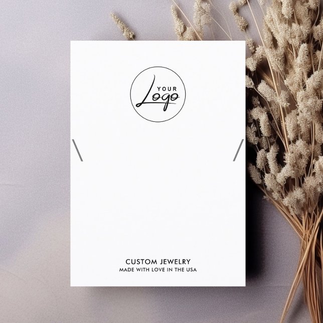 Modern Logotyp Necklace Bracelet Visning Card Visitkort (Skapare uppladdad)
