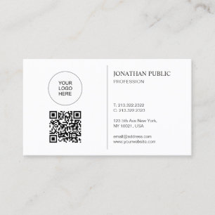 Modern logotyp och QR-kod mall Kontakta oss Visitkort