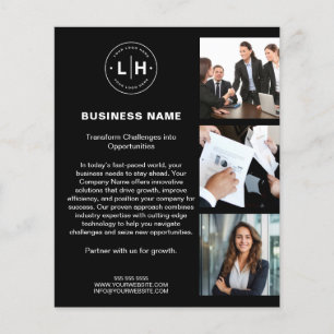 Modern Logotyp Photo Corporate Black Business Flygblad
