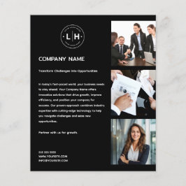 Modern Logotyp Photo Professionell Black Business Flygblad