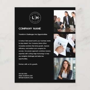 Modern Logotyp Photo Professionell Black Business Flygblad
