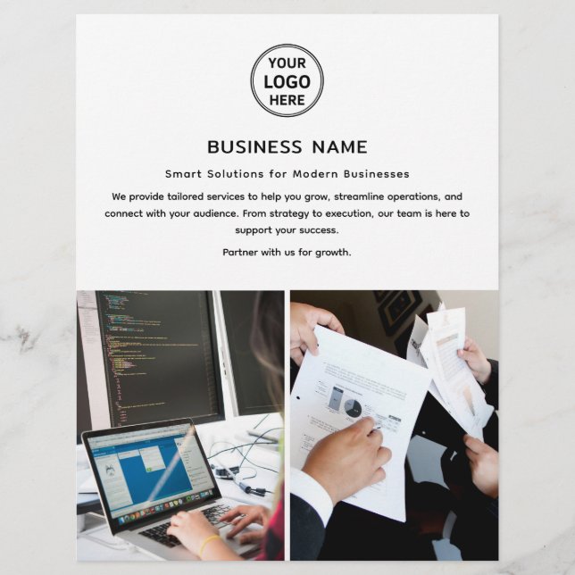 Modern Logotyp Photo Professionell Business Flyer (Framsidan)